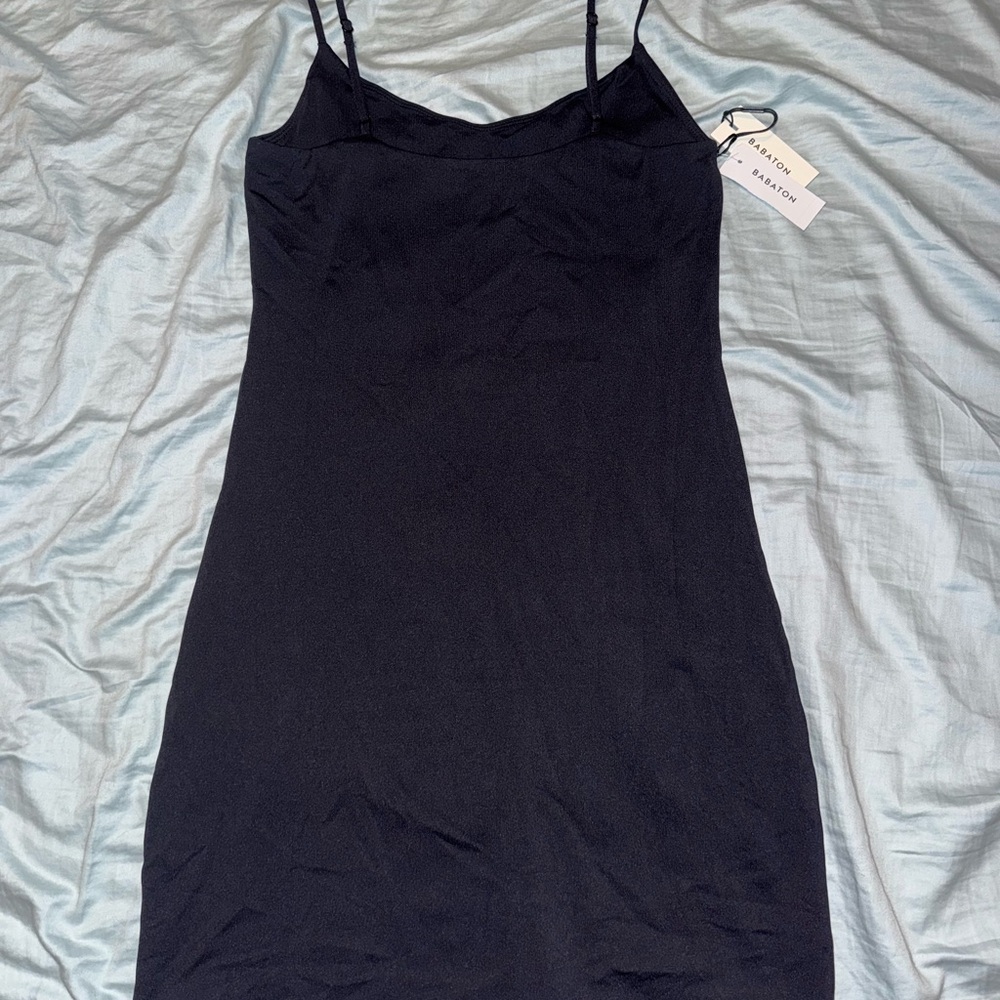 BABATON (aritzia) black bodycon mini dress